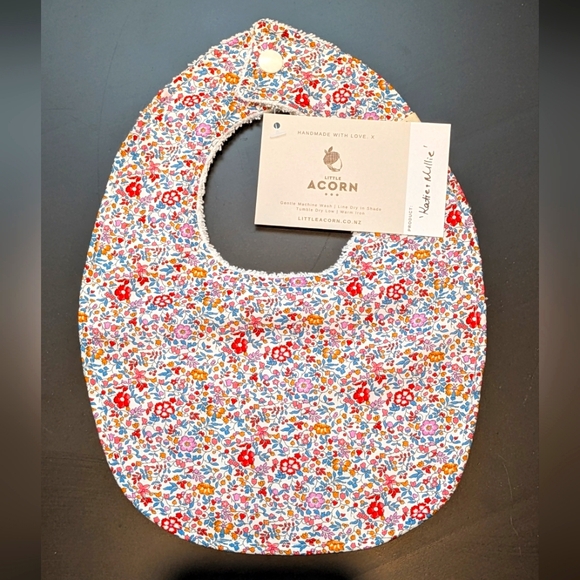 Acorn Other - Liberty Handcrafted Acorn Floral Baby Bib